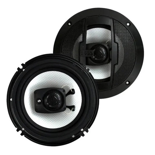 Boss R63 6.5 Inch 300W 3 Way Car Audio Coaxial 4 Ohm Stereo Speakers (Pair)