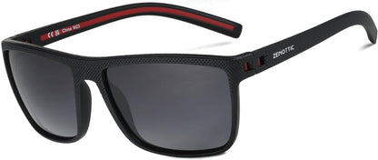 Polarized Sunglasses for Men Lightweight TR90 Frame UV400 Protection Square Sun Glasses