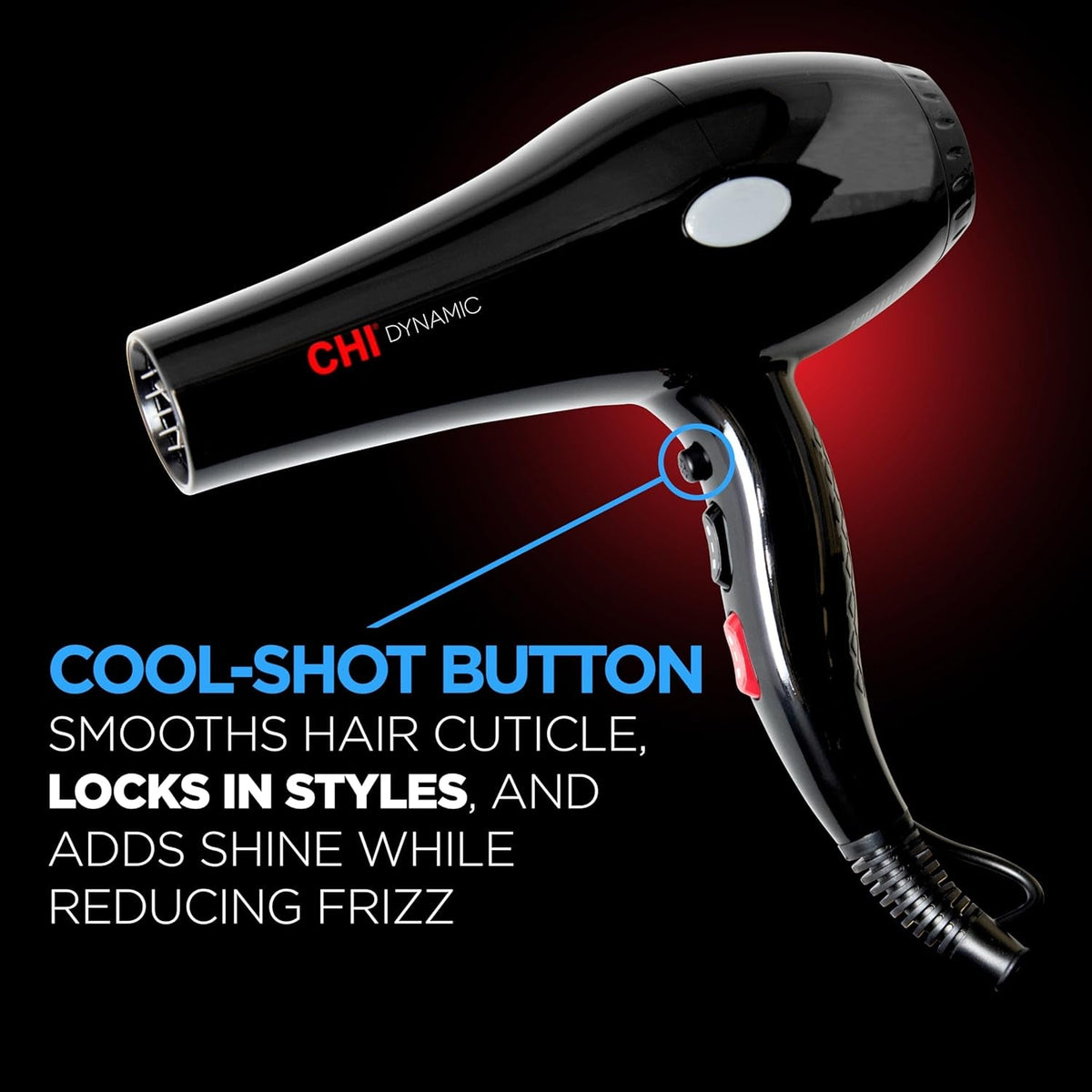 Dynamic Hair Dryer, Blow Dryer for Smooth & Voluminous Hair, Comb-Attachment & Air Concentrating Nozzle for Faster Styling, Low Noise