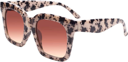 Vintage Women Oversized Sunglasses Designer Luxury Square Sun Glasses UV400 Protection Flat Lens