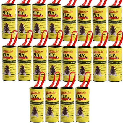 4/8/12/16/20 Rolls Sticky Fly Trap Glue Paper Insect Bug Catcher Strip Glue Paper Catcher Traps Fly Bug Household Flies Sticker
