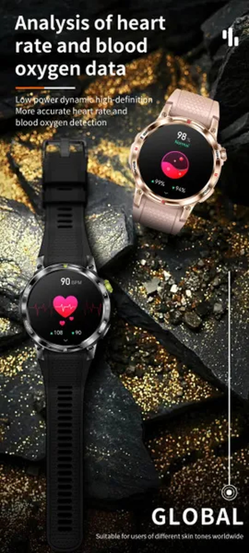 LIGE GPS 100+ Sport Modes Smart Watch Men Compass Military With LED Flashlight Bluetooth Call Sport Tracker IP68 Waterproof Smartwatch For Women Android IOS