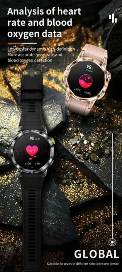 LIGE GPS 100+ Sport Modes Smart Watch Men Compass Military With LED Flashlight Bluetooth Call Sport Tracker IP68 Waterproof Smartwatch For Women Android IOS