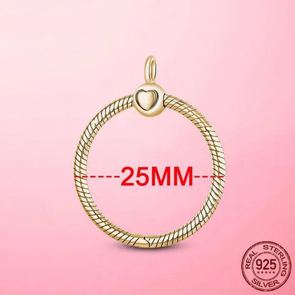 2023 Heart O Pendant 925 Sterling Silver O Pendant fit Original Cable Chain Pendant Necklace DIY Charm Beads Jewelry Anniversary Gift