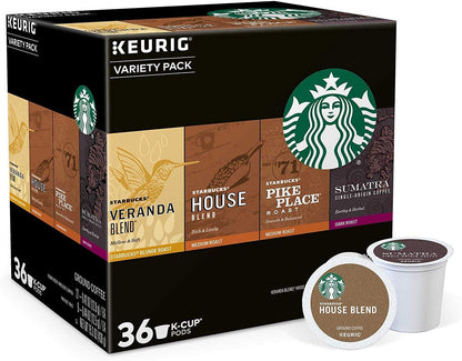 K-Cup Coffee Pods—Medium & Dark Roast Variety Pack for Keurig Brewers—100% Arabica—6 boxes (60 pods total)