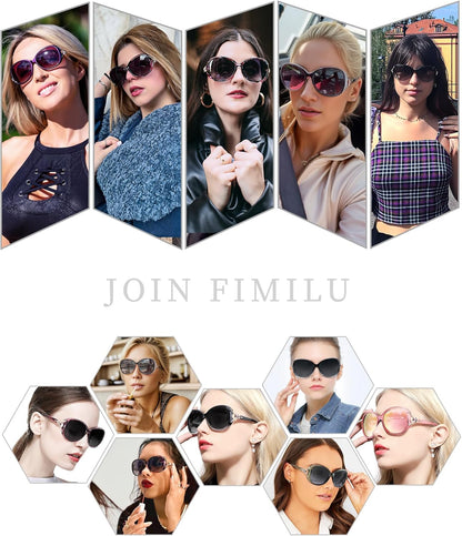 Sunglasses for Women Trendy Polarized Sunglasses Oversized Big Sun Glasses Ladies Shades UV Protection