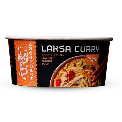 Laksa Curry Instant Noodle Bowls | Coconut Curry Flavor with Rice Noodles | Gluten-Free | No MSG Added | 2.1 Oz (6 Pack)