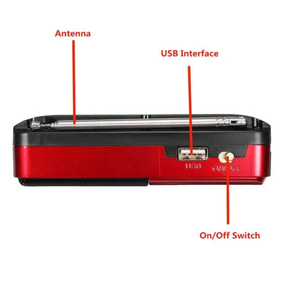 STONEGO Mini Portable Radio Loud Clear Sound Radio Handheld Rechargeable Digital FM USB TF MP3 Player Speaker Devices