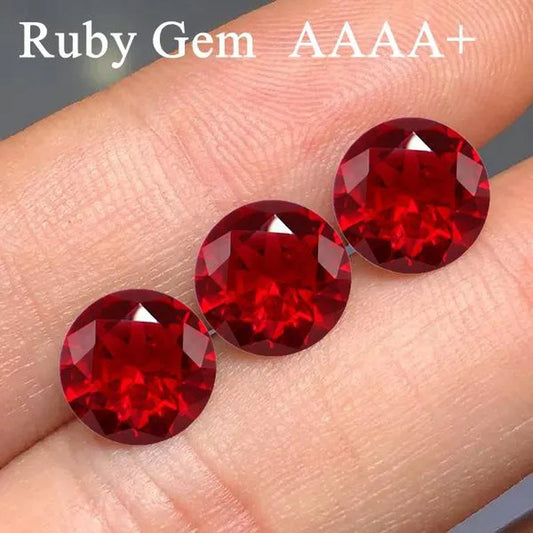 Natural Ruby AAAA+ Unheated 10.50 Cts Natural Mined 11.0mm Sri-Lanka Garnet Red  Ruby Round Cut VVS Loose Gem