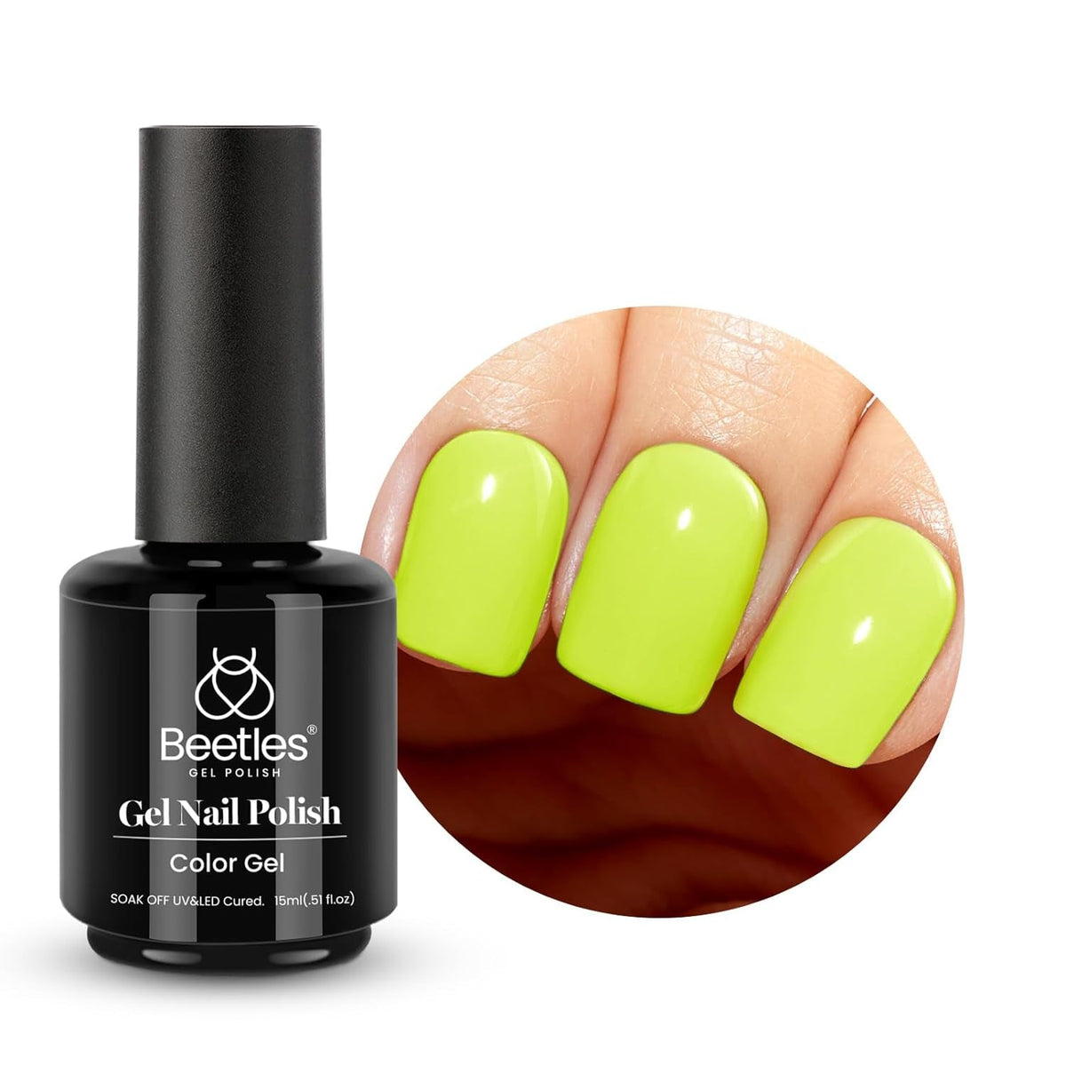 Beetles Gel Nail Polish, 1Pcs 15ml Electric Punk Bright Blue Color Gel Polish Soak Off Uv LED Gel Nail Art DIY Gel Nail Manicure for Girls Women Gifts Spring