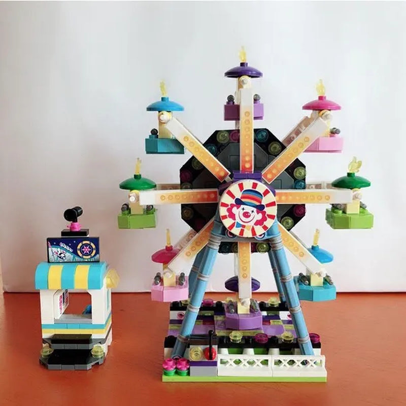 Loz Amusement Park Food Truck Merry-Go-Round Ferris Wheel Mini House Diamond Mini Building Block Cute Toys for Kids and Girls