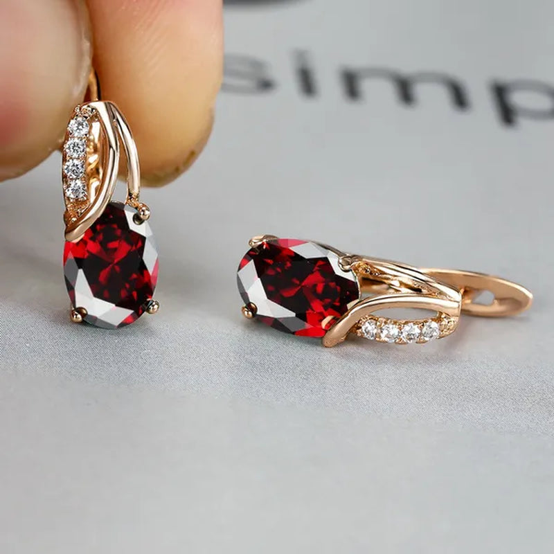 Stylish Oval Cut Aquamarine Emerald Sapphire Garnet Gemstone Hook Earrings 14K Gold Filled Multicolor Birthstone Diamond Bride Wedding Jewelry Gifts