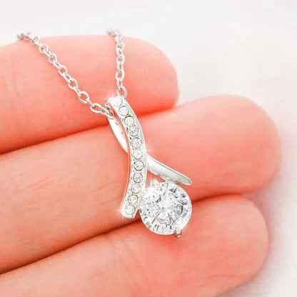 To My Daughter-in-law Gift We Both Love The Same Man Forever Love S925 Sterling Silver Cubic Zirconia Alluring Necklace