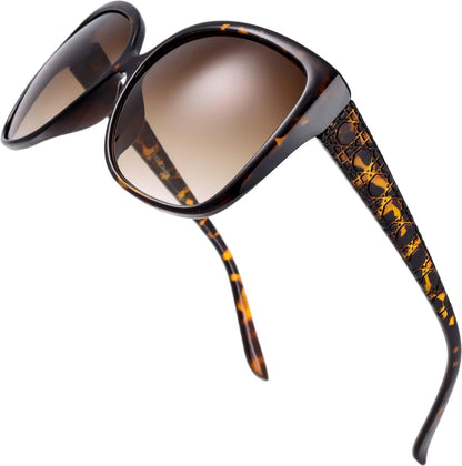 Women's Oversized Square Jackie O Cat Eye Hybrid Butterfly Fashion Sunglasses - Exquisite Packaging