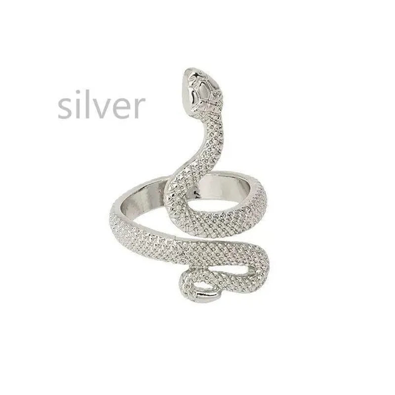 12/8/5/2/1Pcs: Lnnovative snake ring, movable mouth ring, Old gold, old silver, rose gold, gold, gun black，silver,6colors to choose from