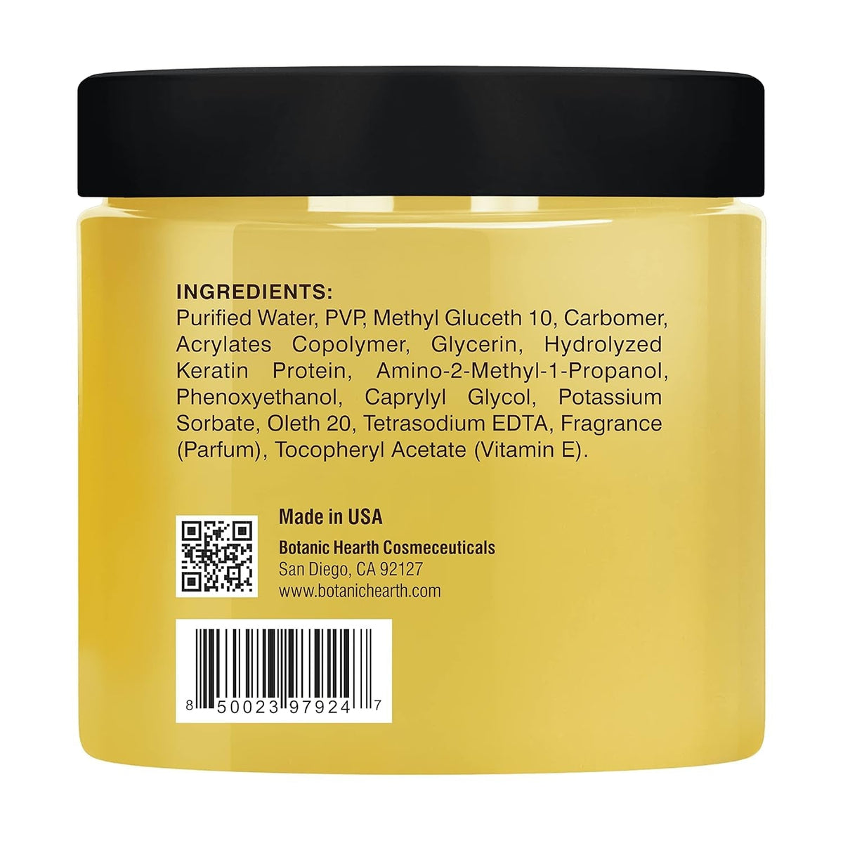 Hair Gel - with Keratin Protein - Styling Gel for Curly, Frizzy, Straight, Wavy & Fine Hair - Flake Free, Strong Hold and Shine - for All Hair Types - Men & Women - 16 Oz