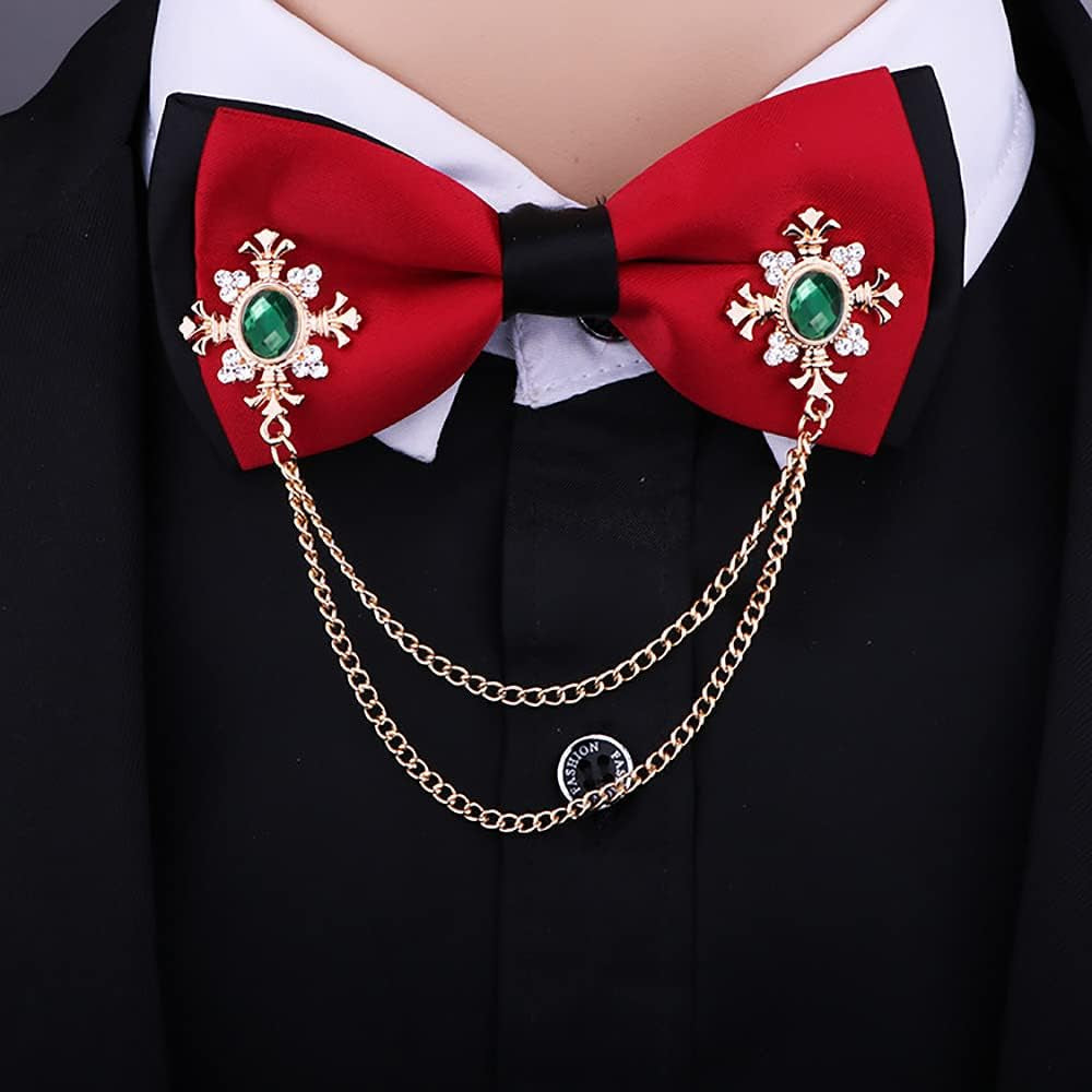 Cross Crystal Tassel Chain Brooch.Gold Silver Tassel Collar Pins Broochs Rhinestone Lapel Pin for Men Women Suit Accessories