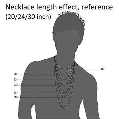 Fashion Men Necklace Diamond Necklace Bracelet Miami Cuban Link Chain Necklace Punk Jewelry Size: 8-30 Inch