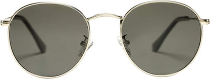 Small round Metal Polarized Sunglasses for Women Retro Designer Style