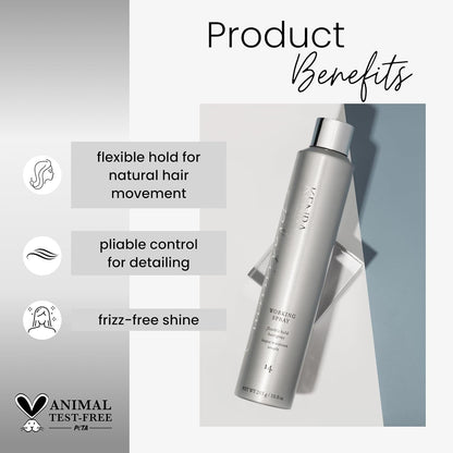Kenra Platinum Working Spray 14 | Flexible Hold Hairspray | Fast-Drying, Non-Sticky | Creates Volume & Texture | Leaves Hair with Frizz-Free Shine | All Hair Types