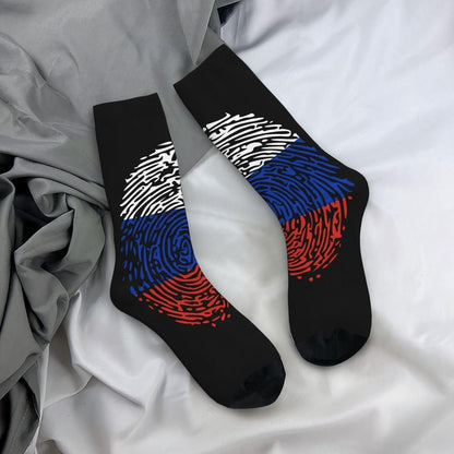 Russian Dna Russia Flag Crew Socks Summer Moisture Wicking Athletic Socks for Mens and Womens