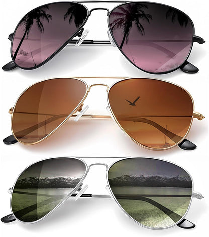 Classic Aviator Sunglasses for Men Women Driving Sun glasses Polarized Lens UV Blocking