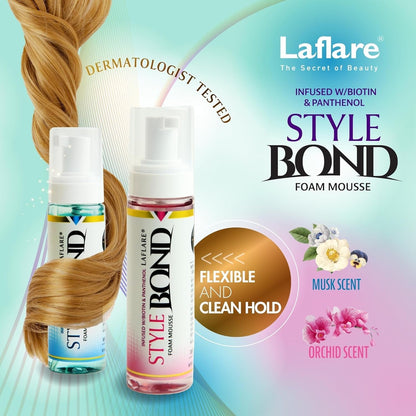 New Travel Size Mousse Foam - Hair Styling, Shine and Volume Mousse for Braid and Locs (Orchid)