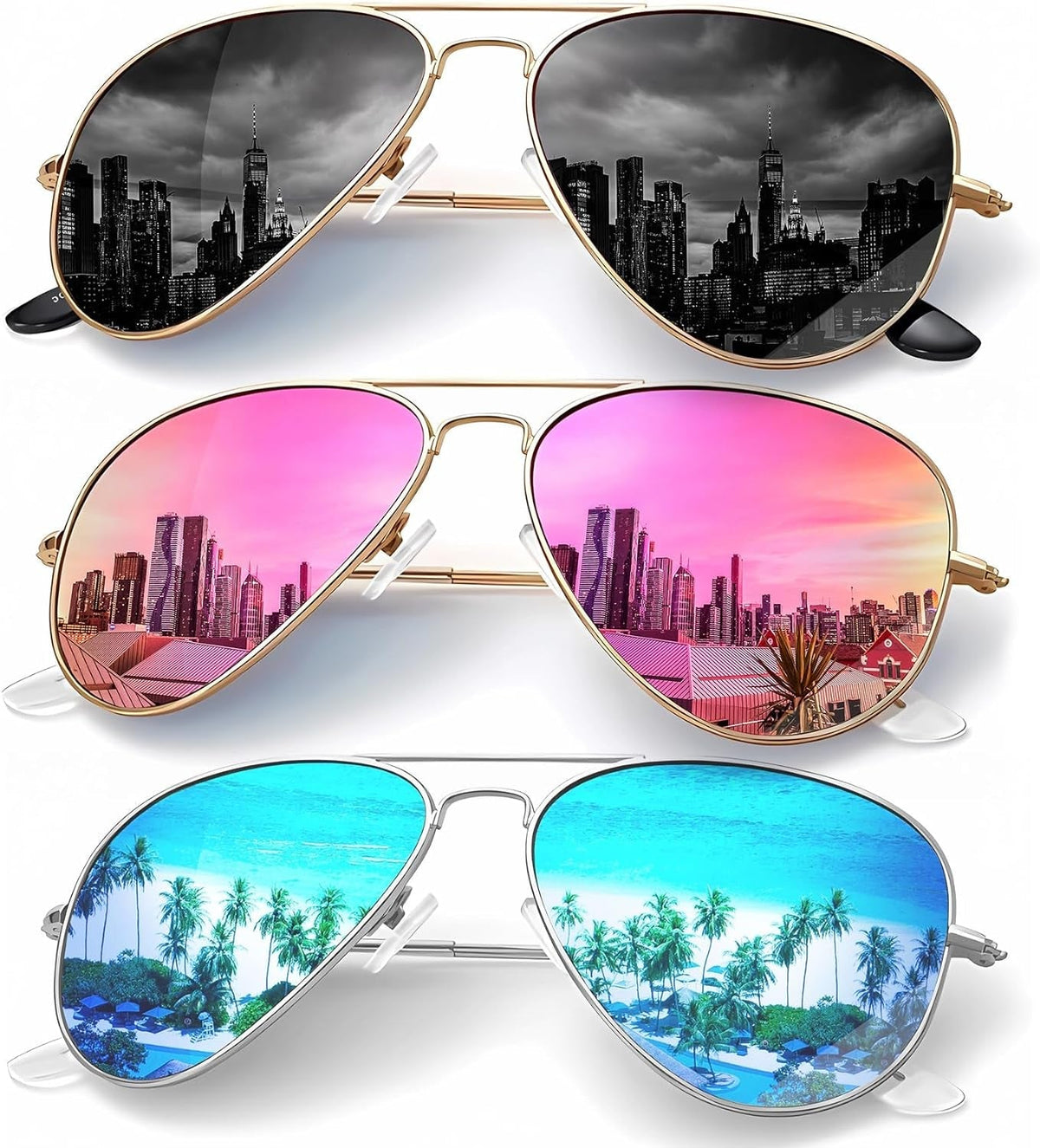Classic Aviator Sunglasses for Men Women Driving Sun glasses Polarized Lens UV Blocking