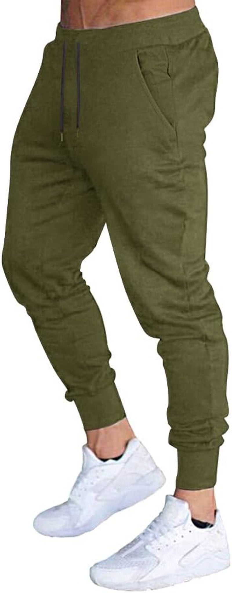 Men'S Slim Joggers Workout Pants for Gym Running and Bodybuilding Athletic Bottom Sweatpants with Deep Pockets