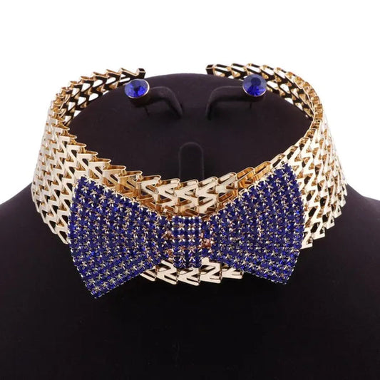 Elegant Indian Bridal Necklace Earrings Sets Dubai Jewelry Sets for Women Wedding Party Costume Accessories