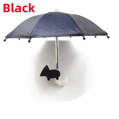 Phone Umbrella Suction Rainproof sunshade Mini umbrella mobile phone stand