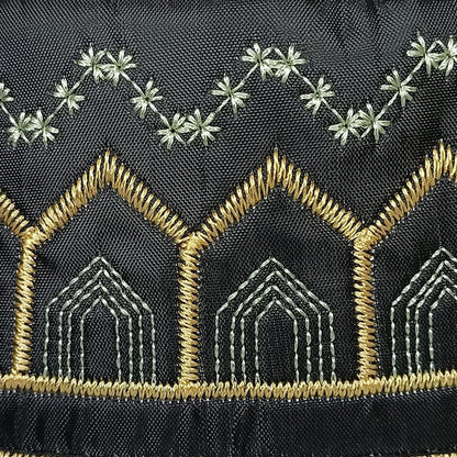 Men Muslim Prayer Kufi Hat, Islam Skull Embroidery Cap Beanie Hat Prayer Headwear Ramadan Eid Gift(Green Black)