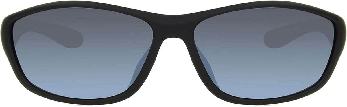, Mens, Backstop Wrap Polarized Sunglasses, Black/Black, 150 Mm