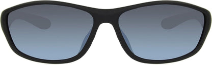 , Mens, Backstop Wrap Polarized Sunglasses, Black/Black, 150 Mm