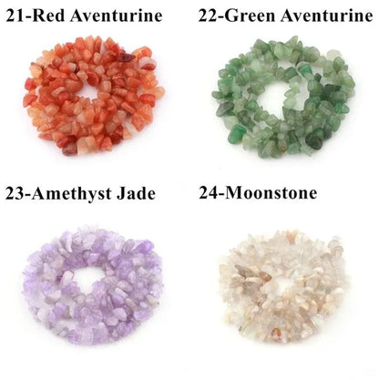 5-8MM natural stone irregular shape free-form chip beads tiger eye amethyst turquoise white crystal red coral Lapis lazuli used for jewelry making DIY bracelet 30"