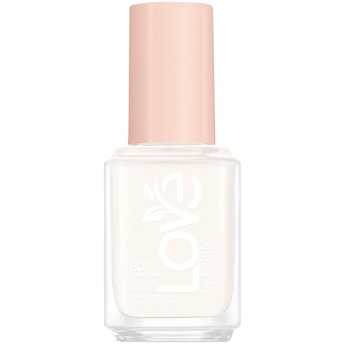 LOVE by  Nail Polish, 80% Plant-based, Salon-Quality, Vegan, White, Blessed Never Stressed, 0.46 Fl Oz