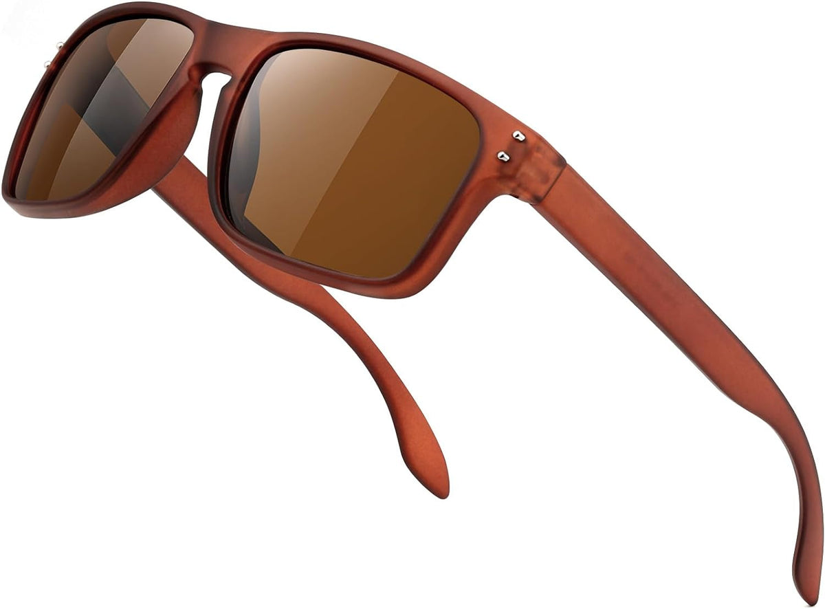 Polarized Sunglasses Men Womens - Retro Square Sun Glasses for Fishing Driving UV Protection