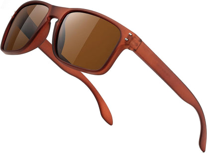 Polarized Sunglasses Men Womens - Retro Square Sun Glasses for Fishing Driving UV Protection