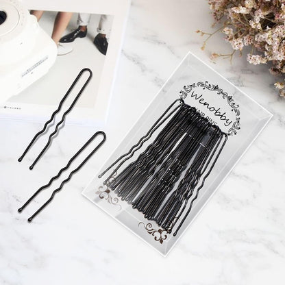 U Shaped Hair Pins for Buns, 100 PCS 2.8" Hair Pins for Women Hair Styling with Thick Hair