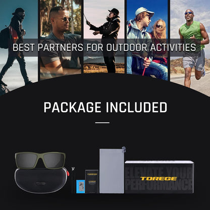 Sports Polarized Sunglasses for Men Women Flexible Frame Cycling Running Driving Fishing Mountaineering TR24