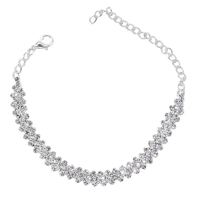 Women Ankle Bracelet Rhinestone Anklet Beach Ankle Bracelet Crystal Diamond Bracelets Gifts Ankle Bracelet Crystal Ankle Bracelet