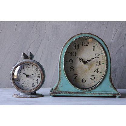 Two Birds round Table Clock