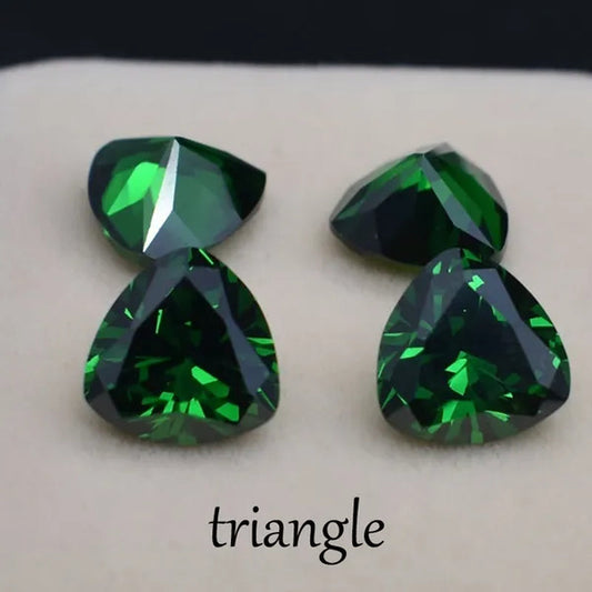 Stone of Life 3A Colombia Emerald Corundum Spinel Various Shapes Mosaic Jewelry Diy Green Gem AAA 5-7MM