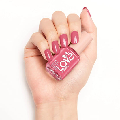 LOVE by  Nail Polish, 80% Plant-Based, Salon-Quality, Vegan, Pink, Spinning in Joy, 0.46 Fl Oz
