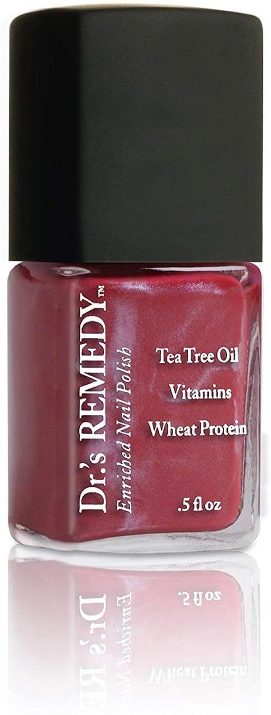 Dr’S Remedy Enriched Nail Polish: Non Toxic, All Natural, and Organic - Doctor Formulated: Strengthens, Restores, Heals, and Protects '24-Free' - CHEERFUL Cherry