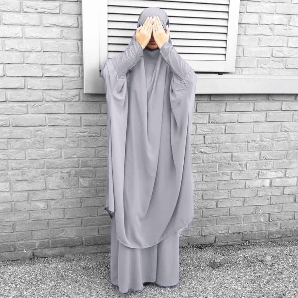 Kaftans Women Full Length Long Sleeve Dubai Muslim Modest Islamic Clothes Casual Maxi Dress Evening Gown+Hijab