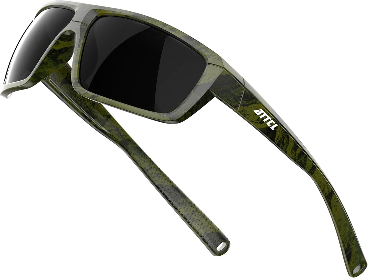 Polarized Wrap Sunglasses for Men - Fishing Sports Glasses UV Protection