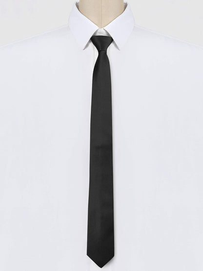 Men'S Skinny Pretied Solid Color Zipper Ties Neck Adjustable Strap Wedding Groom Tie