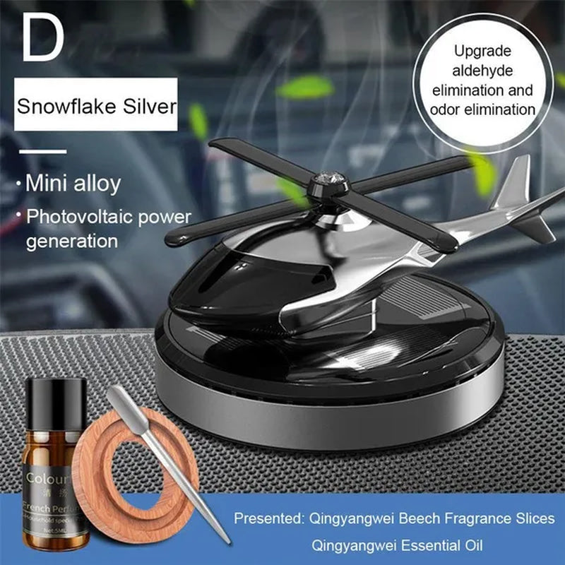 Car Air Freshener Solar Helicopter Auto Flavoring Car Perfume Interior Accessories Propeller Rotating Fragrance Diffuse Supplies