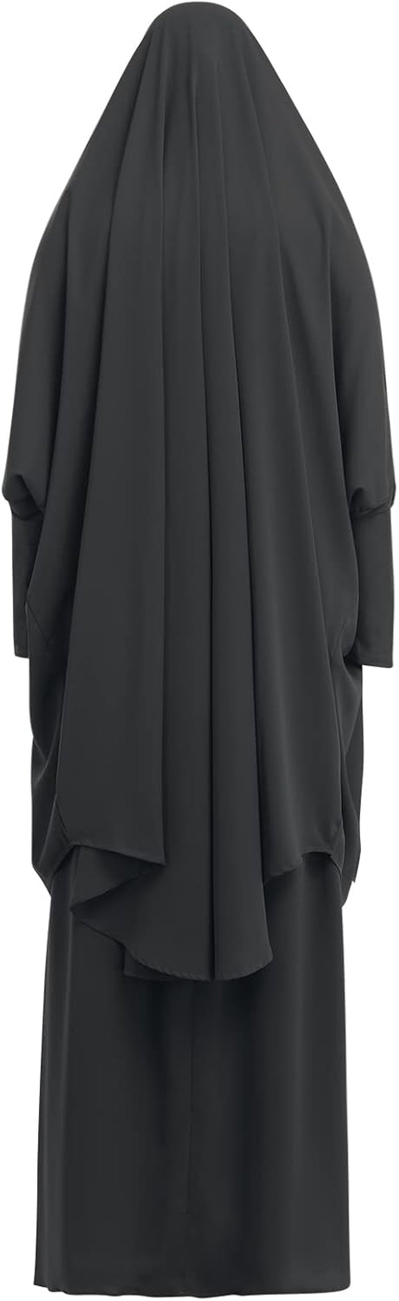 Prayer Clothes for Muslim Women Islamic Abaya Suit Maxi Skirt + Khimar Hijab 2Pcss Burka Jilbab Kaftan